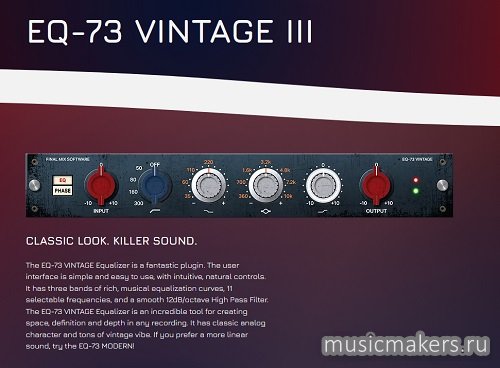 Final Mix Software - EQ-73 VINTAGE III v.3.0.0 VST, VST3, AAX, AU WIN.MAC x64