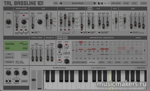 Togu Audio Line - TAL-BassLine-101 v4.1.0 VSTi3, VST2, AAX, CLAP x64