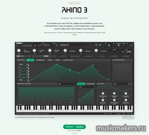 MAP Audio - Rhino3 v.1.3.3 STANDALONE, VSTi3 x64 [R2R]